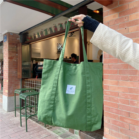 Sac à bandoulière rétro en toile pour femmes, Simple, couleur unie, petit fourre-tout littéraire à boucle, grande capacité, nouvelle collection ► Photo 1/6