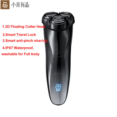 Enchen Youpin – rasoir électrique 3D étanche IPX7, Rechargeable de Type C, pour hommes, nouvelle collection ► Photo 1/6