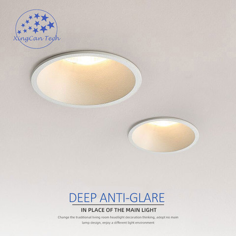 LED Downlight 7w 12w 15w rond encastré lampe Anti-éblouissement Led ampoule chambre cuisine salon intérieur LED Spot d'éclairage ► Photo 1/6