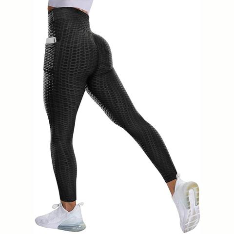 Femmes taille haute Leggings avec poche pas voir à travers épais Sport Fitness Legging bout à bout levage sans couture culotte entraînement pantalon de Sport ► Photo 1/6