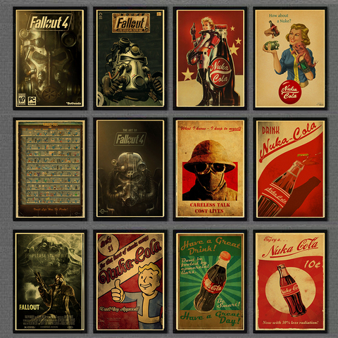 Café rétro affiche Vintage affiches et impressions Bar café cuisine salon peinture décorative papier Kraft Stickers muraux ► Photo 1/6