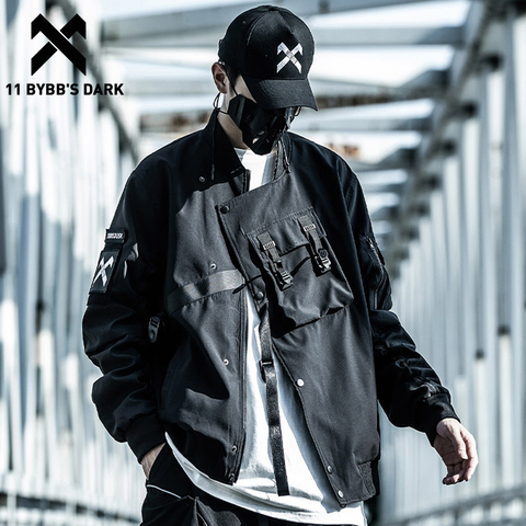 11 BYBB'S DARK – vestes de Baseball pour hommes, manteau bombardier Cargo, Streetwear multi-poches fonction tactique Harajuku coupe-vent pour hommes ► Photo 1/6