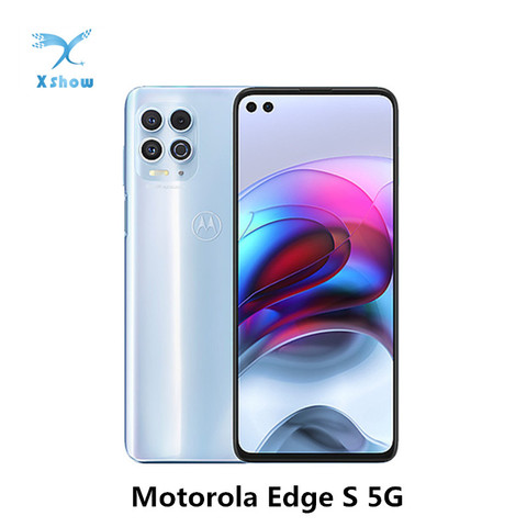 Smartphone d'origine Motorola Moto Edge S 5G 6.7 pouces Snapdragon 870 5000mAh grande batterie 64MP + 16MP téléphones portables d'empreintes digitales NFC ► Photo 1/6