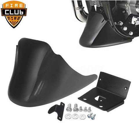 Garde-boue du Spoiler inférieur avant de la moto, noir, barrage d'air, carénage du menton pour Harley XL Sportster 883 1200 ► Photo 1/6