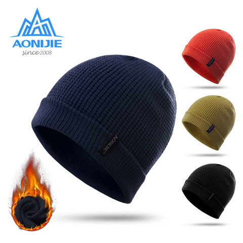 AONIJIE hiver tricoté chapeaux Sports de plein air snowboard casquette hiver coupe-vent épais chaud course cyclisme Ski course randonnée casquettes ► Photo 1/6