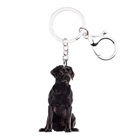 Labrador retriever Porte-clés Animaux Chien PAS 3D mignon kawaii pour les femmes dame fille cadeau de noël breloque pour sac Accessoires acrylique goutte d'eau chaude ► Photo 1/6