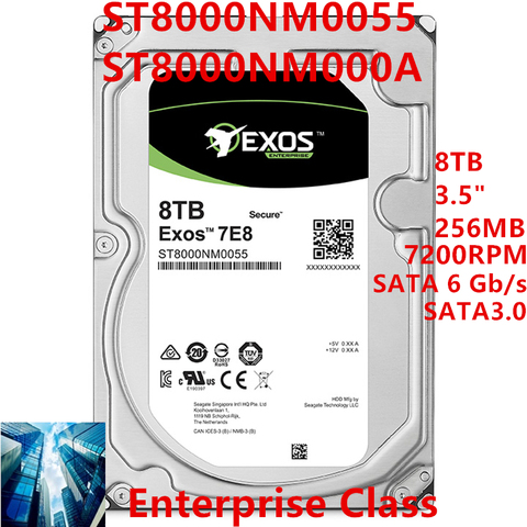 Disque dur interne HDD pour Seagate, 8 to, SATA 3.5 pouces, 6 Gb/s, 256 mo, 7200RPM, pour classe entreprise, nouveau ► Photo 1/6