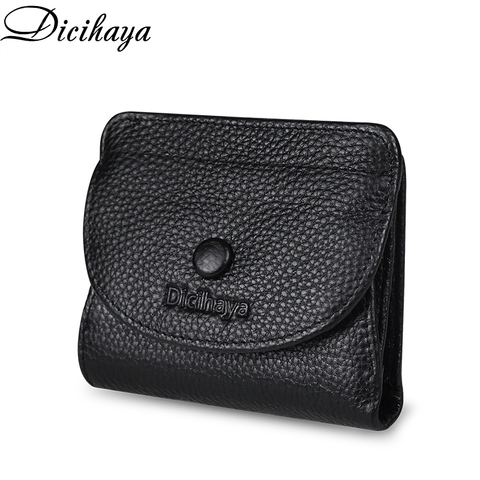 DICIHAYA-portefeuille en cuir femmes, petit et Slim, portefeuille court, porte-cartes, porte-monnaie pour dames ► Photo 1/6