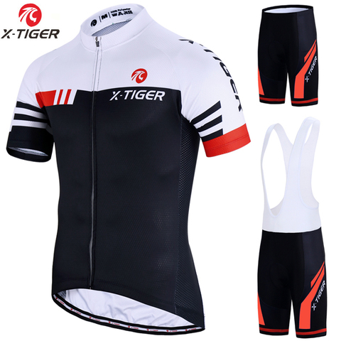 X-tiger cyclisme ensembles vélo uniforme été cyclisme Jersey ensemble route vélo maillots vtt vêtements de vélo respirant cyclisme vêtements ► Photo 1/6