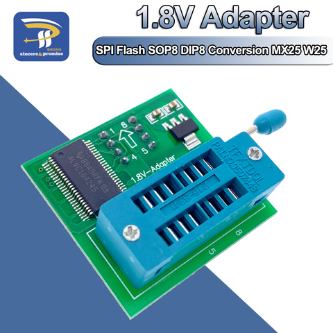 Adaptateur 1.8V pour carte mère 1.8V SPI Flash SOP8 DIP8 W25 MX25, utilisation sur les programmeurs TL866CS TL866A EZP2010 EZP2013 EZP2022 CH341A ► Photo 1/6