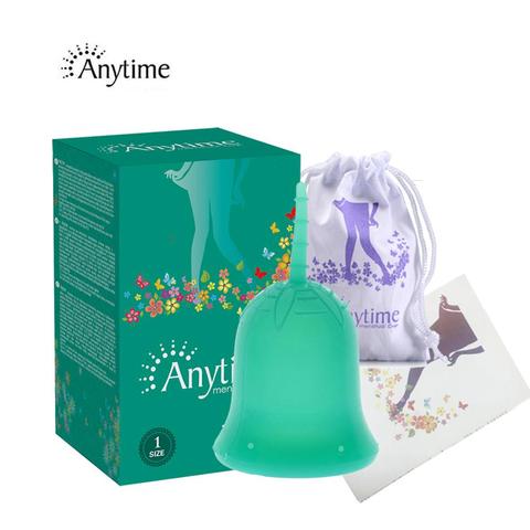 À tout moment hygiène féminine dame coupe coupe menstruelle en gros réutilisable qualité médicale Silicone pour les femmes Menstruation collecteur ► Photo 1/6