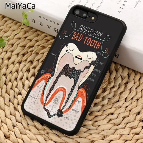 MaiYaCa – étui de téléphone avec définitions dentaires, pour iPhone 5 6S 7 8 plus 11 12 Pro X XR XS Max Samsung Galaxy S8 S9 S10, nouvel arrivage ► Photo 1/6