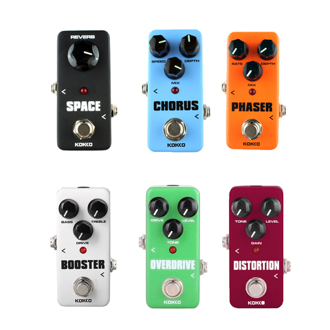 KOKKO guitare pédale compresseur Overdrive Booster distorsion effet pédale Tuner adaptateur d'alimentation câble Chorus Looper Reverb pédale ► Photo 1/6