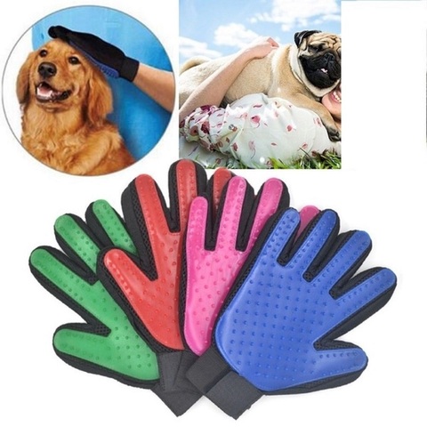 Gants de toilettage en Silicone pour chat, brosse pour chien, peigne propre, produits pour animaux domestiques, poils amovibles ► Photo 1/6