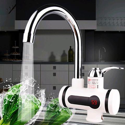 Robinet chauffe-eau instantané sans réservoir | 220V, 3000W, robinet de cuisine, eau chaude et froide ► Photo 1/6