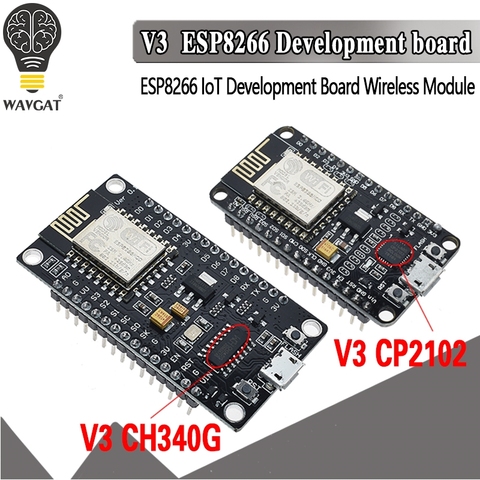 V3 Module sans fil NodeMcu 4M octets Lua WIFI Internet des objets carte basée ESP8266 ESP-12E pour Arduino Compatible CH340/CP2102 ► Photo 1/6