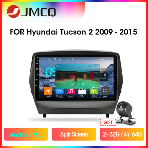 JMCQ T9 4G + 64G DSP RDS Android 9.0 autoradio pour Hyundai Tucson 2 LM IX35 2011-2014 2 din GPS navigateur lecteur vidéo multimédia ► Photo 1/6