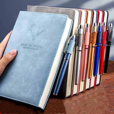 NewA5 – carnet de notes haut de gamme en cuir PU pour journal intime, bloc-notes d'écriture pour étudiant, fournitures de bureau, carnet de voyage ► Photo 1/1