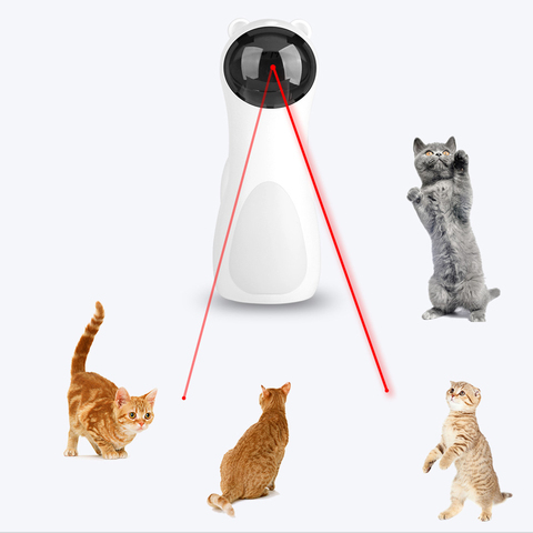 Chat automatique jouets interactif LED pour animaux de compagnie Laser drôle Mode de poche électronique intelligent Teaser jouets pour tous les chats outil de formation intelligent ► Photo 1/6