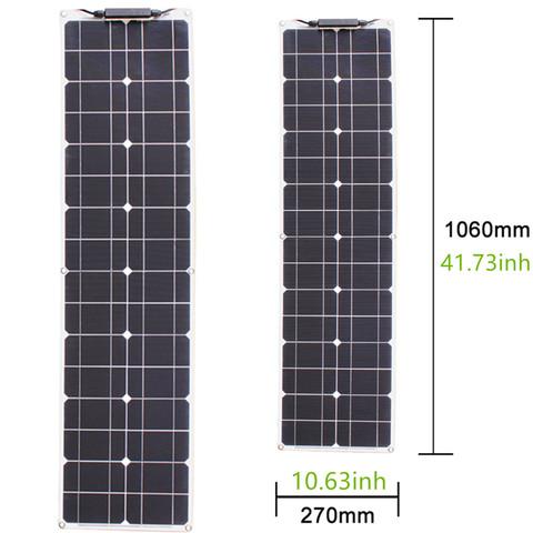 Panneaux solaires flexibles d'entrepôt d'outre-mer 50w 12v panneau solaire extérieur de chargeur de batterie de camping ► Photo 1/6