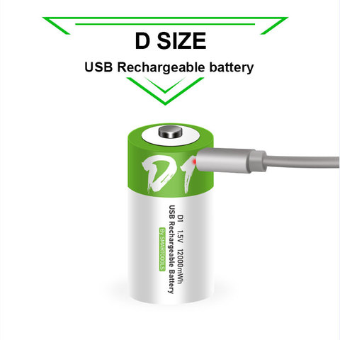 Batterie Rechargeable de taille D 1.5V 12000mWh USB chargeant des batteries de li-ion pour le chauffe-eau domestique avec la cuisinière à gaz naturel ► Photo 1/6