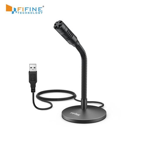 Mini Microphone USB FIFINE pour dictée. Microphone de bureau Plug & Play pour ordinateur portable. Idéal pour YouTube, jeu, Streaming ► Photo 1/6