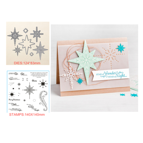 Lucky star métal découpe matrices et timbres pour Scrapbooking gaufrage artisanat décoratif cartes en papier travaux manuels timbre et matrices ► Photo 1/1