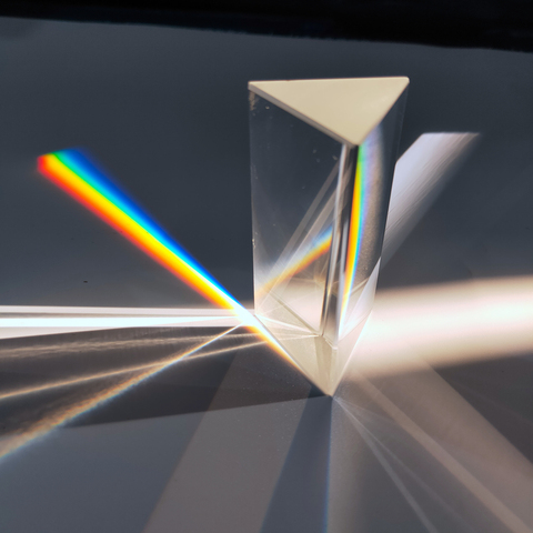 30x30x60mm prisme triangulaire BK7 prismes optiques verre physique enseignement réfraction spectre de lumière arc-en-ciel enfants étudiants présents ► Photo 1/4