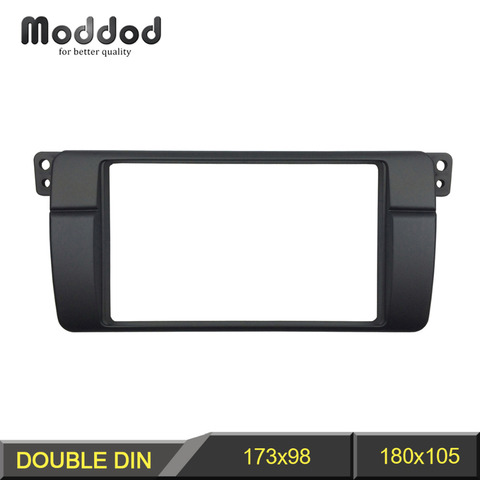 Double Din Radio Fascia pour BMW 3 Série E46 1998-2005 Stéréo Dash Panel kit de garniture Cadre Surround Plaque Lunette ► Photo 1/6