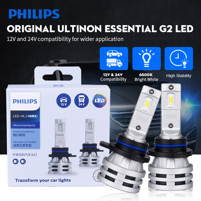Philips – Phare De Voiture Ultinon Essential H4 9003 Led, Faisceau