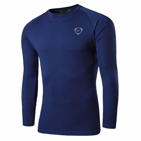 Jeansian hommes UPF 50 + UV Protection solaire en plein air à manches longues T-Shirt T-Shirt plage été LA245 Navy2 ► Photo 1/6