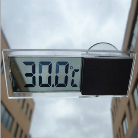 Miroir de vue de voiture, ventouse de fenêtre de maison, Mini LCD numérique, affichage LCD Transparent de la température plage de mesure de la température-10-40 ► Photo 1/5
