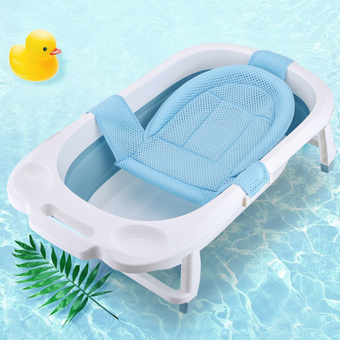 Tapis de bain de sécurité pour bébé, baignoire pour bébé, Support de douche, antidérapant, réglable, oreiller de baignoire, siège, coussin de bain pour bébé ► Photo 1/6