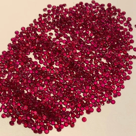 Rubis africain 1mm-3mm, couleur rouge foncé, Pigeon, sang rouge, 100% rubis naturel, pierre d'origine pour la fabrication de bijoux ► Photo 1/1