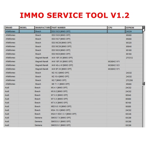 2022 Offre Spéciale outil de service IMMO v1.2 Edc 17 outil de SERVICE IMMO V1.2 Code PIN et Immo désactivé fonctionne sans enregistrement ► Photo 1/1