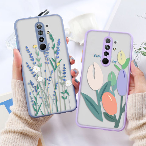 Coque pour Xiaomi Redmi 9 coque fleur sur Xiaomi Redmi Note 9 8 Pro Max 9S 7 9A 9C NFC 8A 10X Mi 10 Lite 9T K30 K20 housses peintes ► Photo 1/6