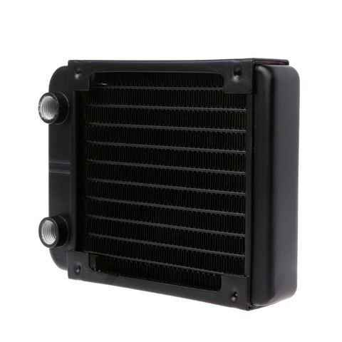 120mm aluminium ordinateur radiateur refroidisseur d'eau 10 Tube CPU dissipateur de chaleur échangeur ► Photo 1/5