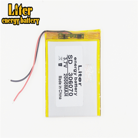 306070 036070 3.7V 2000mAh universel Li-ion batterie pour tablette 7 pouces 8 pouces 9 pouces GPS vidéo jeu E-Book tablette pc batterie externe ► Photo 1/4