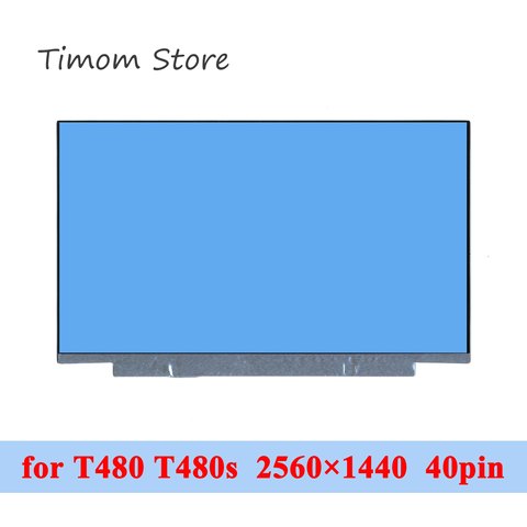 Ordinateur portable pour Lenovo, ThinkPad T480s, 20L7, 20L8, QHD, IPS, LCD, 40 broches, LP140QH2-SPD1, LP140QH2-SPB1, 00NY681, 01YN128, 00NY664 ► Photo 1/6