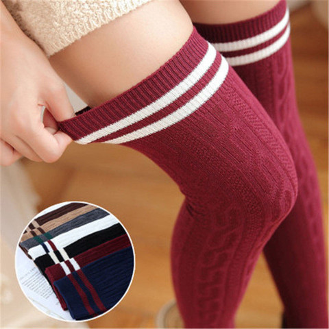 Sexy cuisse haute sur le genou chaussettes nouvelle nouvelle mode femmes longs bas de coton pour les filles dames femmes ► Photo 1/6