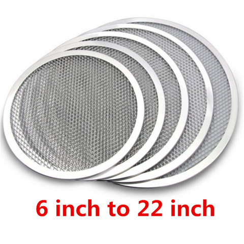 Grille de maille Écran de Pizza Rond Plaque De Cuisson Accessoires Net Outils De Cuisine Fours Kit Moules pour Pizza, Forme Pizza, pizza plateau Grillagé ► Photo 1/6