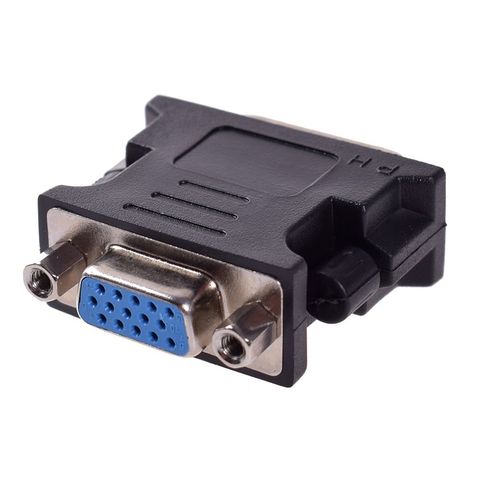 Convertisseur adaptateur DVI vers VGA 24 + 5 broches mâle vers VGA femelle, convertisseur vidéo pour projecteur, ordinateur PC ► Photo 1/6