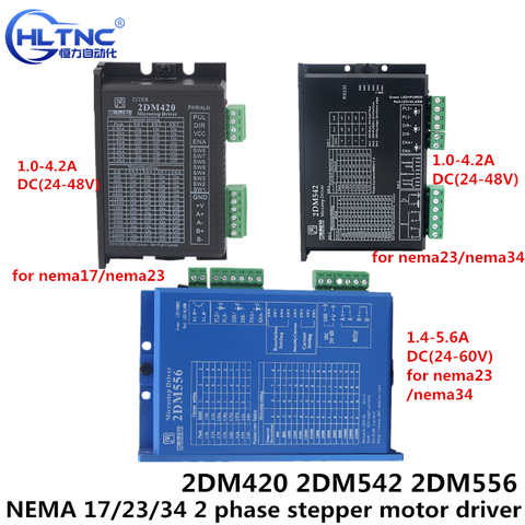 JMC 2DM420 2DM542 2DM556 NEMA 17 23 34 2 phases moteur pas à pas pilote remplacer TB6600 DM542 DM556 pour cnc ► Photo 1/4
