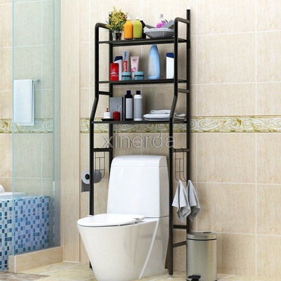 Étagère de toilette en métal sans poinçonnage, rangement au sol, serviettes, support pour salle de bain, pour Machine à laver, pour rangement, serviettes, Etc. ► Photo 1/6