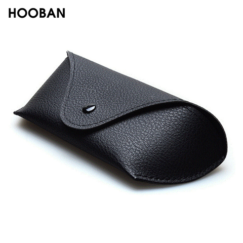 HOOBAN – étui à lunettes de soleil de luxe en cuir PU noir EVA, boîte à lunettes de protection de haute qualité avec fermeture éclair ► Photo 1/2