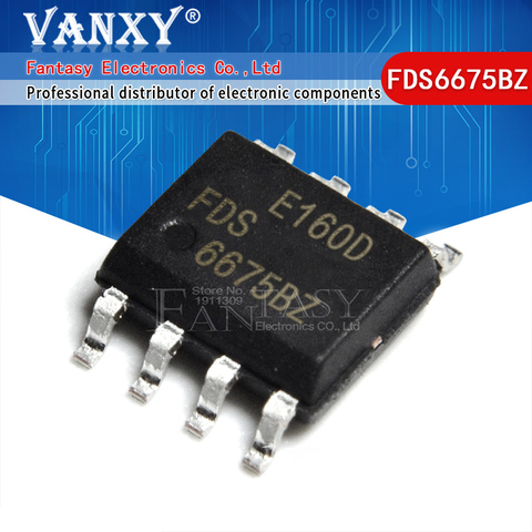 SOP-8 FDS6675 SOP 6675BZ SOP8 MOSFET 10 pièces ► Photo 1/2