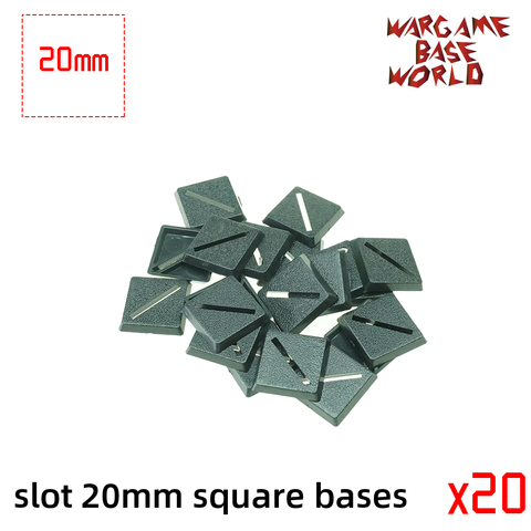 Base carrée pour wargame, fente mondiale de 20mm ► Photo 1/5