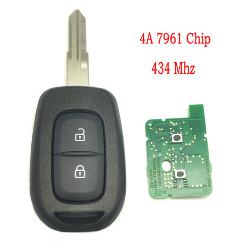 Clé à distance de voiture du monde de Datong pour Renault Sandero Logan Lodgy Dokker Dacia Duster 4A7961 puce 433Mhz contrôle intelligent automatique remplacer ► Photo 1/6