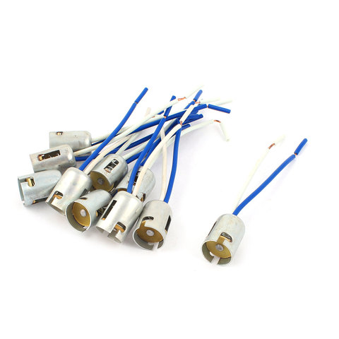 Uxcell 10 pièces 1156 Ba15s S25 parallèle voiture queue frein ampoule lumière Led rallonge connecteur ► Photo 1/4