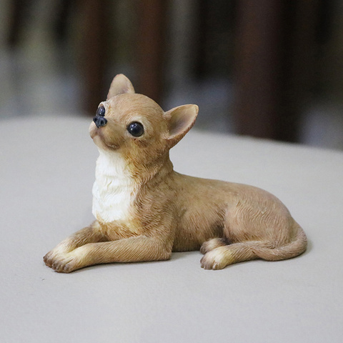 Mini-chien modèle de Chihuahua, décoration artisanale en résine, à offrir, ornement créatif pour la maison ► Photo 1/6